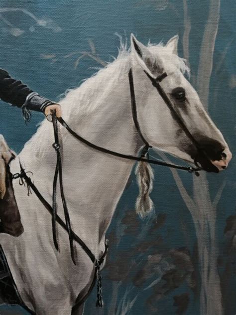 On A Horse (На Коне), Painting by Alina Nikitina .